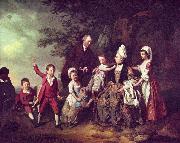 Johann Zoffany, Paisaje con un grupo de familia